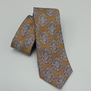 Jos. A. Bank Gold and Gray Paisley Tie